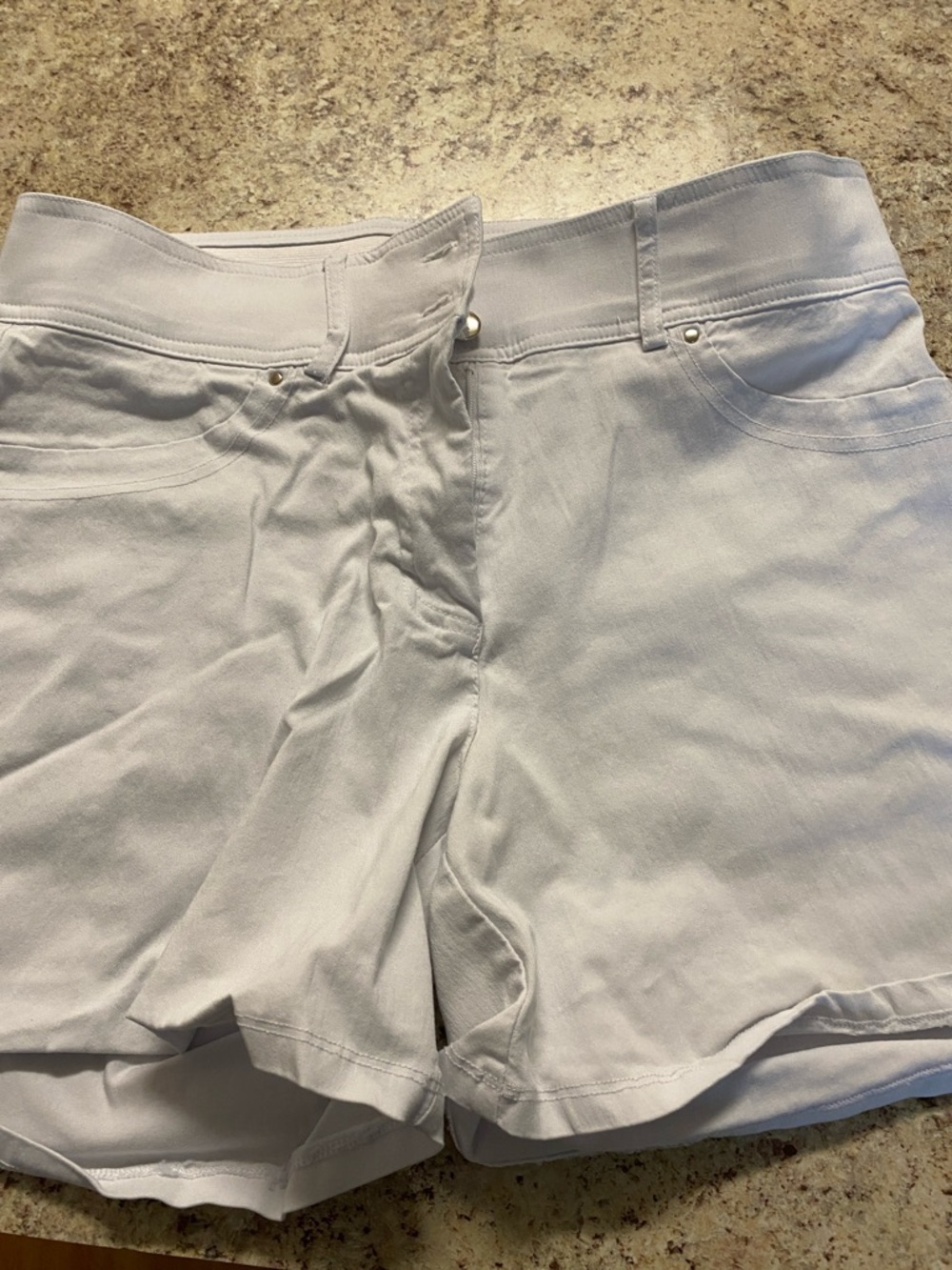 89th & Madison White High-Waist Stretch Shorts